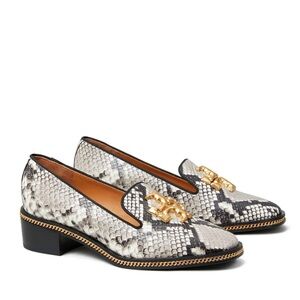 TORY BURCH Freya Mid-Heel Snake Skin Loafer SIZE 8